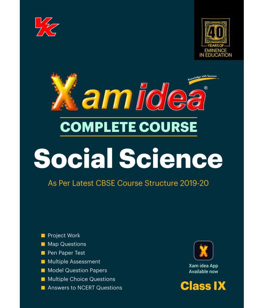 Xam Idea Social Science book for CBSE Class IX 